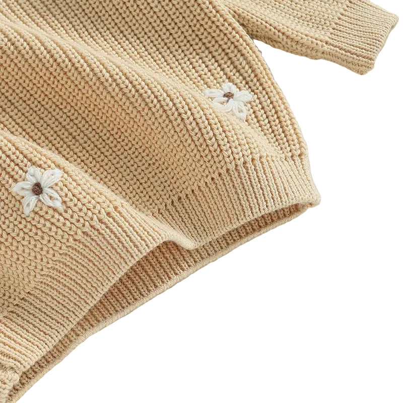 Floral Knit Jumper | Sand