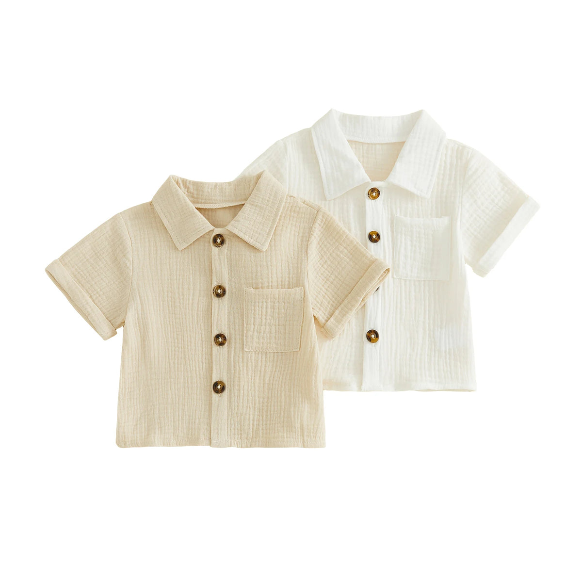 Johnny Button Up Shirt 2 pack | Beige & Cream