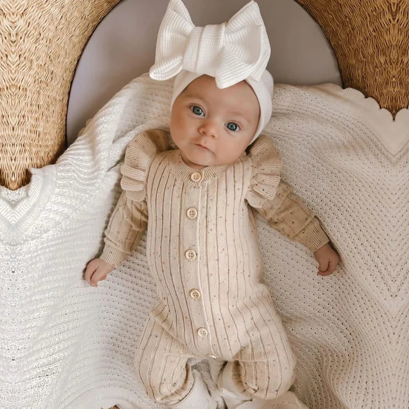 Funfetti Knit Romper | Beige