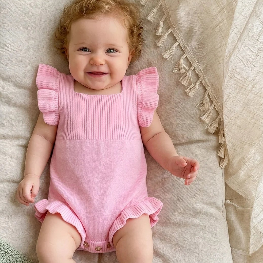 Ella Knit Romper | Pink