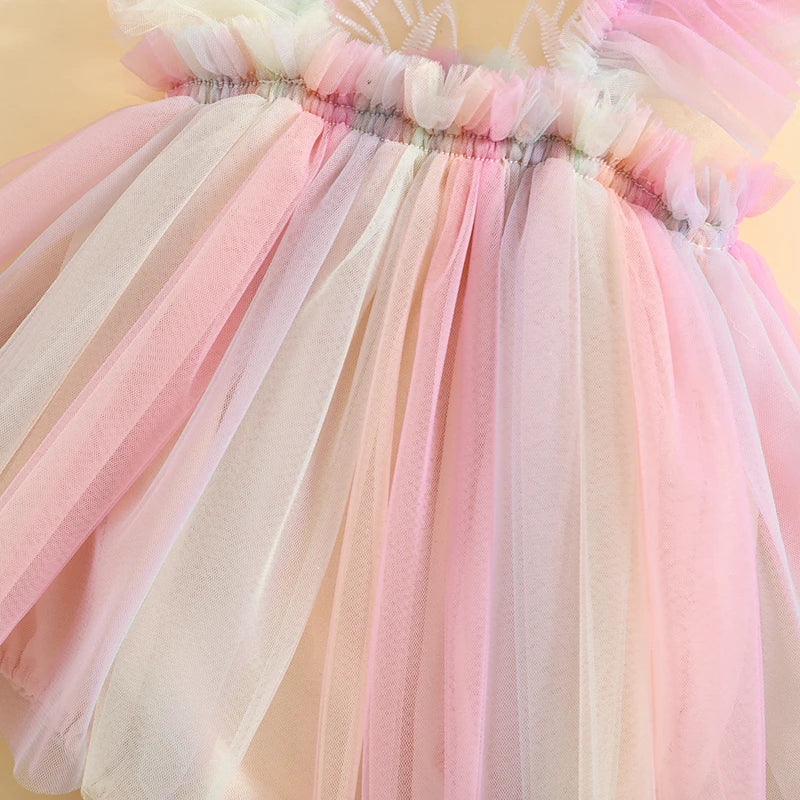 Butterfly Tulle Romper | Rainbow