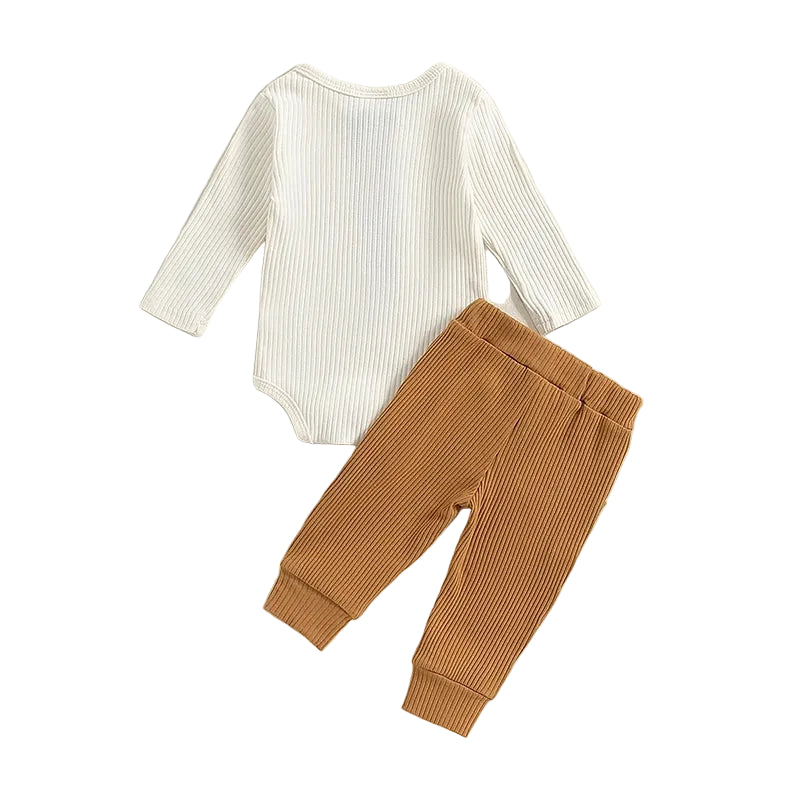 Wesley Ribbed Set | Brown