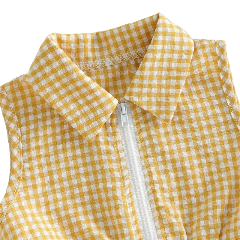 Maya Gingham Dress | Yellow