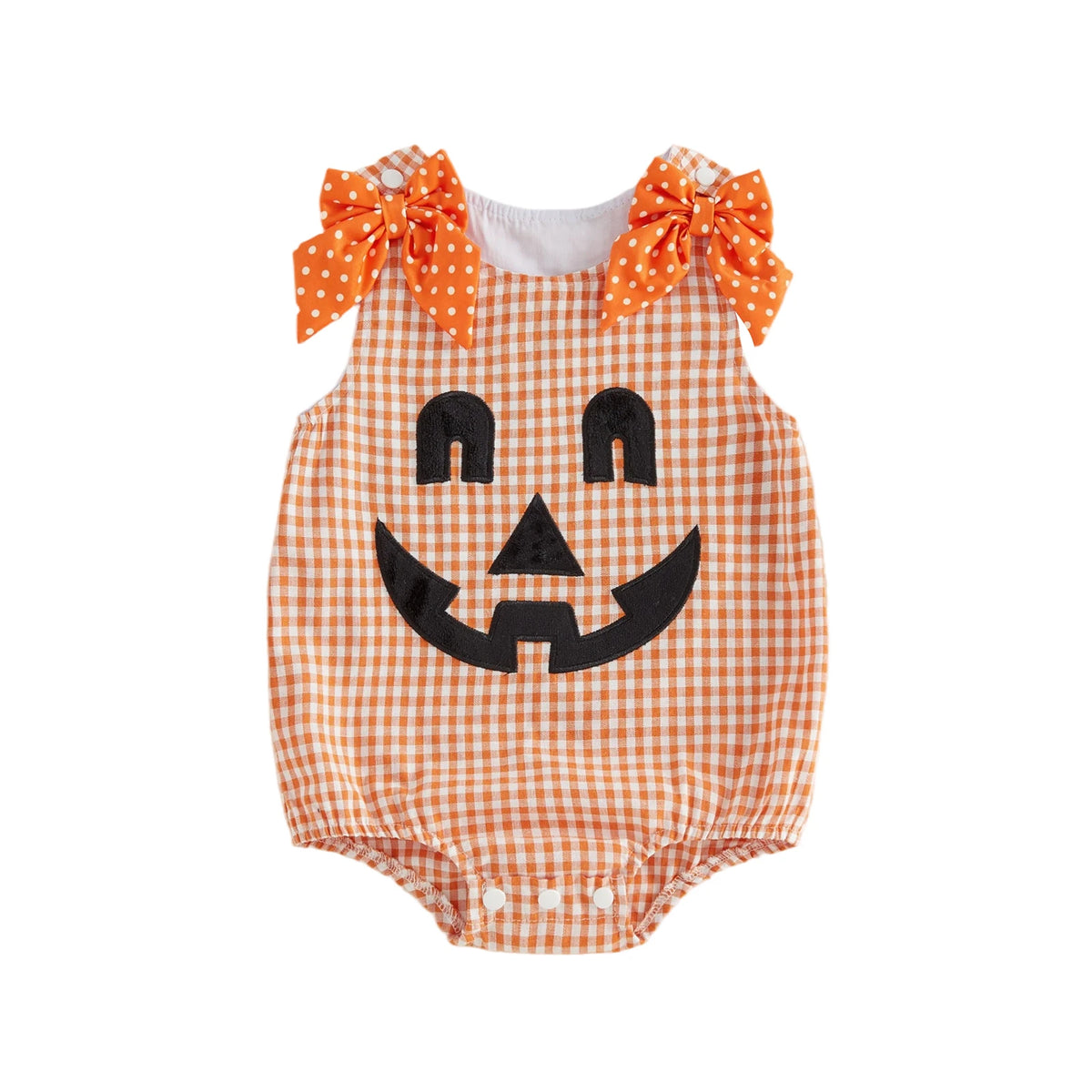 Gingham Pumpkin Romper