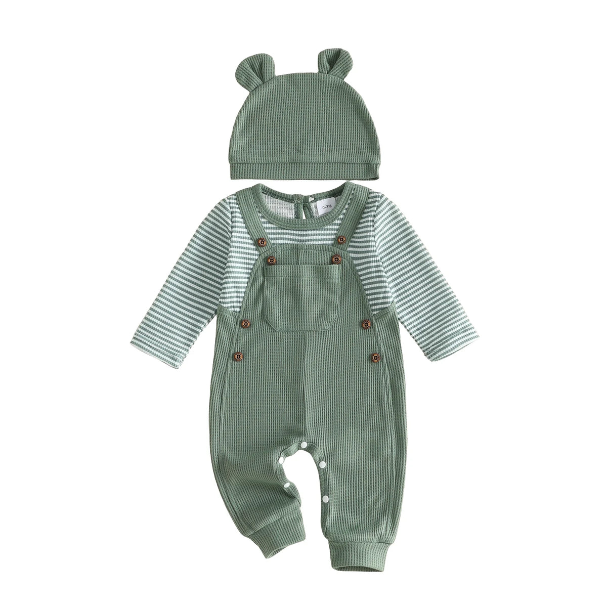Little Bear Romper & Beanie | Green