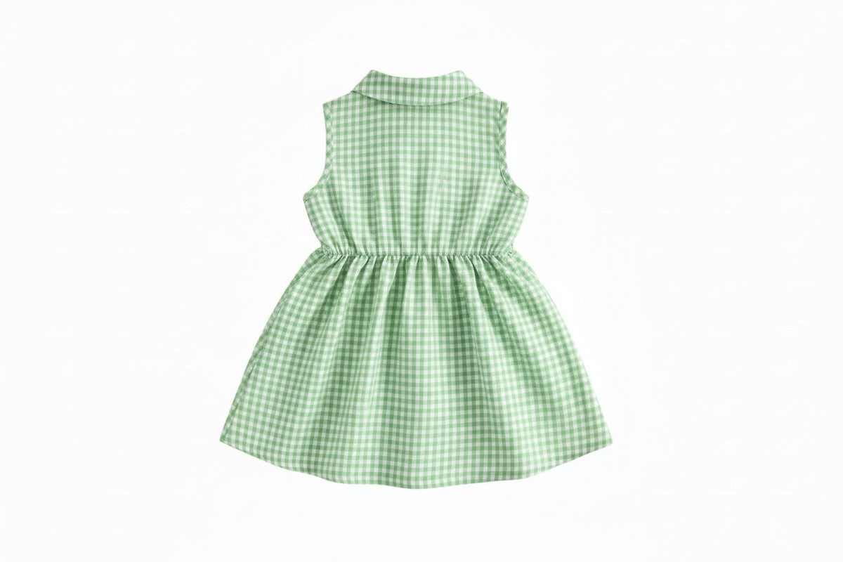 Maya Gingham Dress | Green