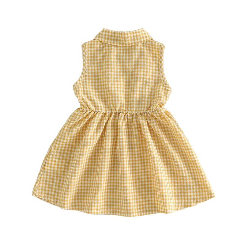 Maya Gingham Dress | Yellow