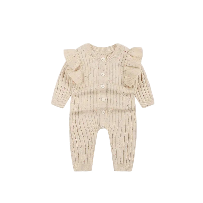 Funfetti Knit Romper | Beige