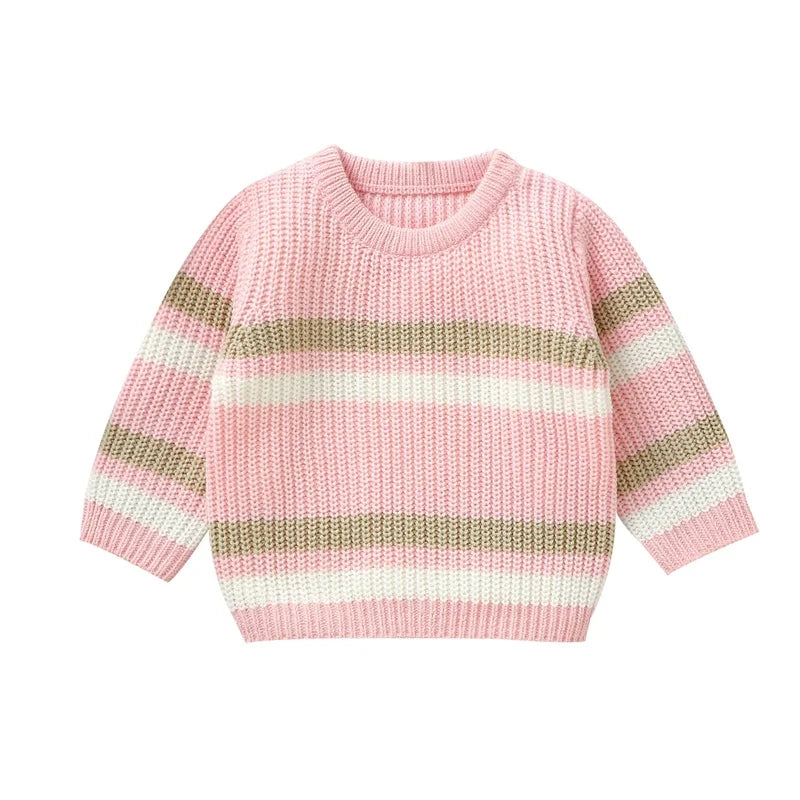 Striped knit Jumper | Pink