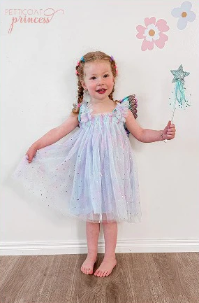 Petticoat Princess - Blue Rainbow Sparkle Dress (CLEARANCE)