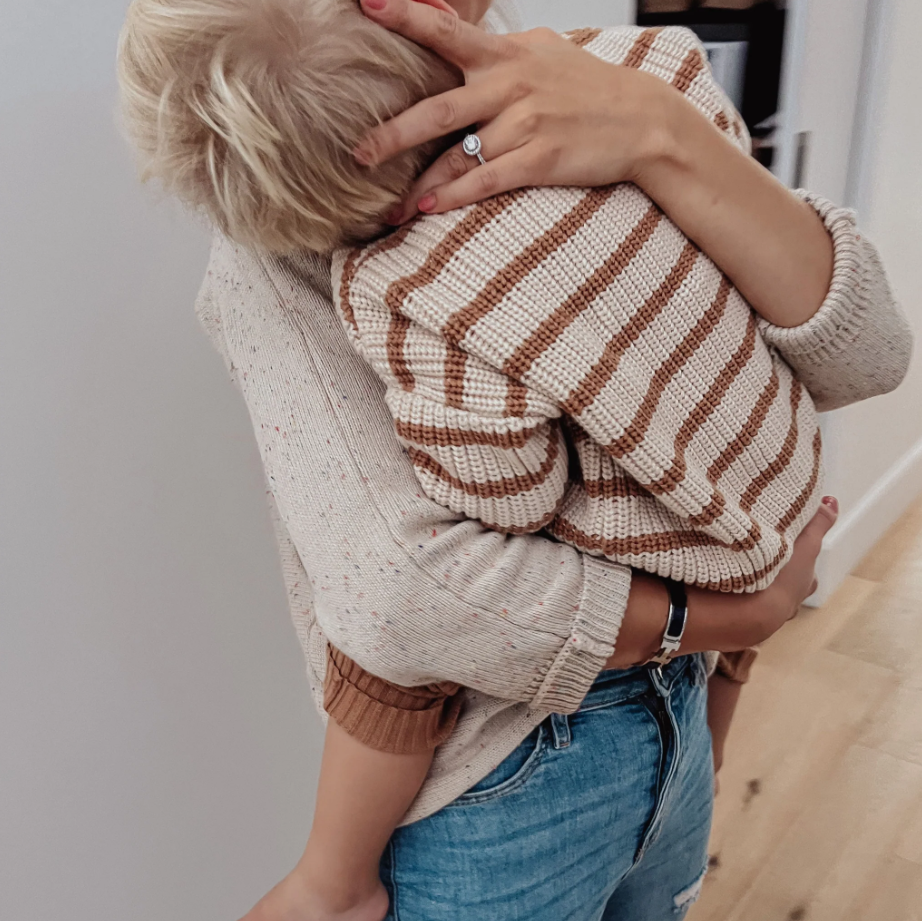 Lilla Hjärtat - Chunky Jumper | Brown Stripe *CLEARANCE*