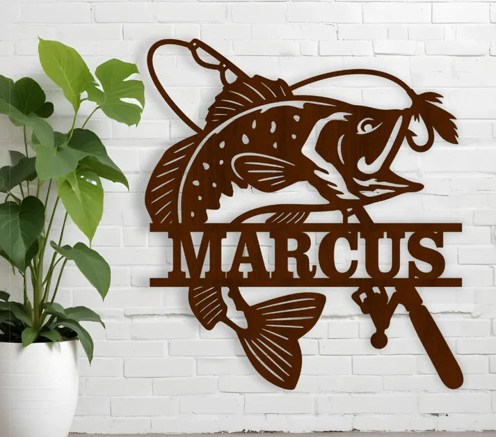 Timber Tinkers - Fishing Name Sign