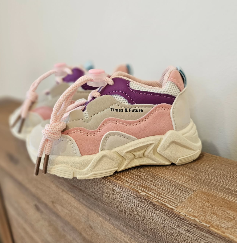 Chunky 3 Tone Sneakers | Pink
