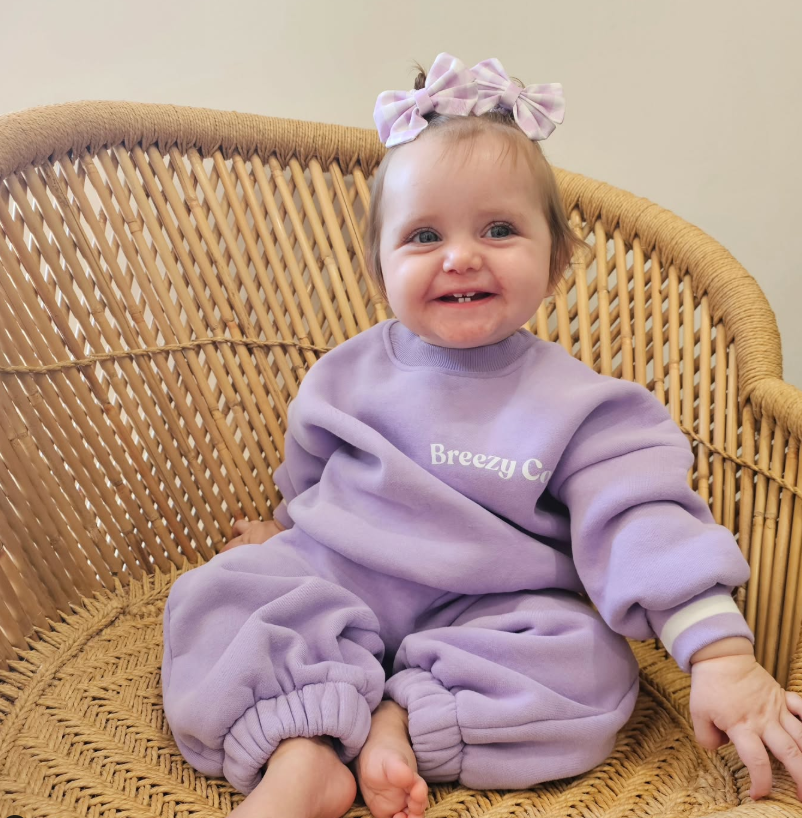 Breezy Co. - Fleece Tracksuit | Lilac