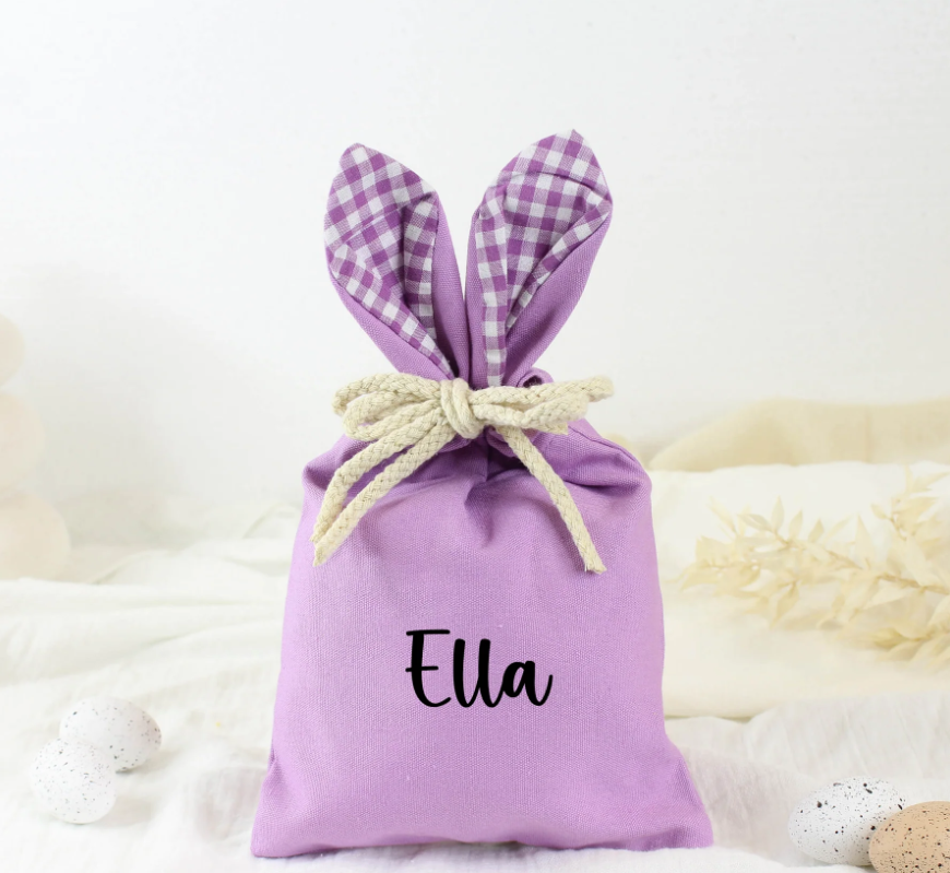 Meridian Etch - Personalised Bunny Ears Easter Bag | Purple