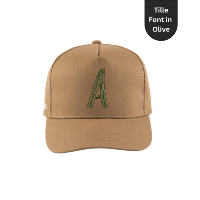 Cubs & Co - PERSONALISED INITIAL TILLIE FONT HAT | Various Colours