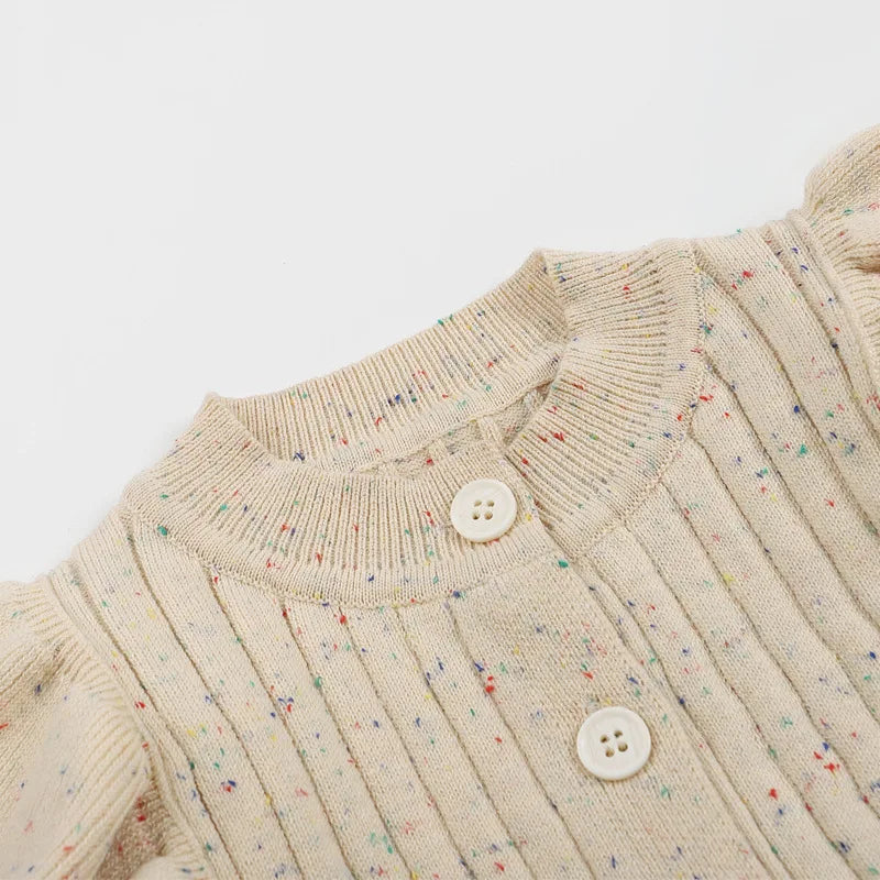 Funfetti Knit Romper | Beige