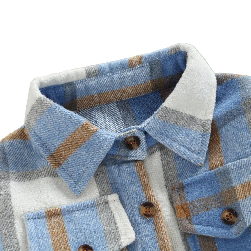 Plaid Shacket | Blue