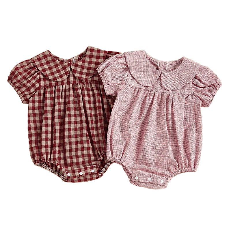 Grace Collared Romper | Gingham