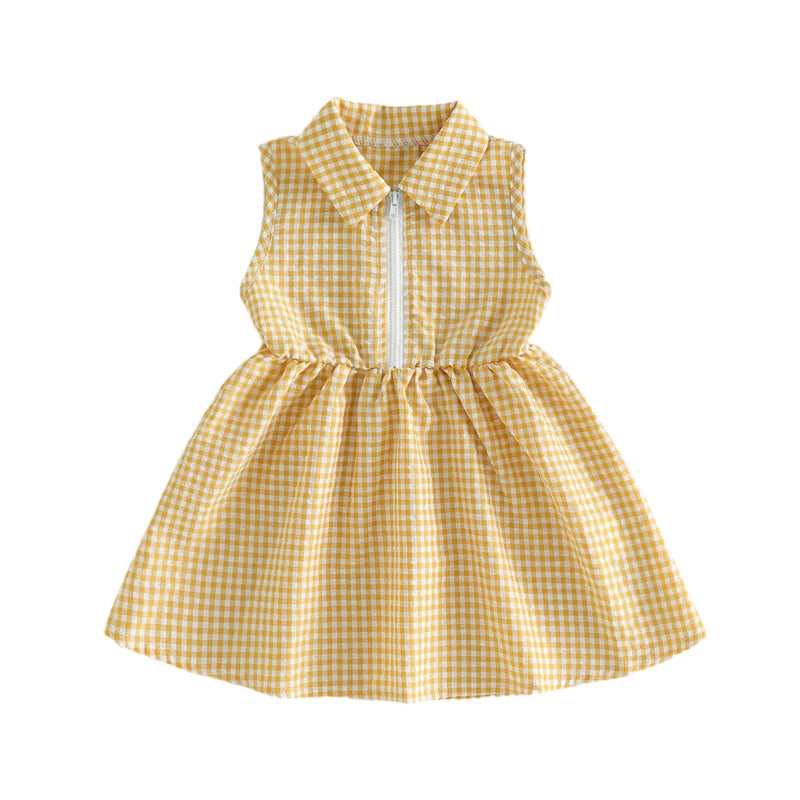 Maya Gingham Dress | Yellow