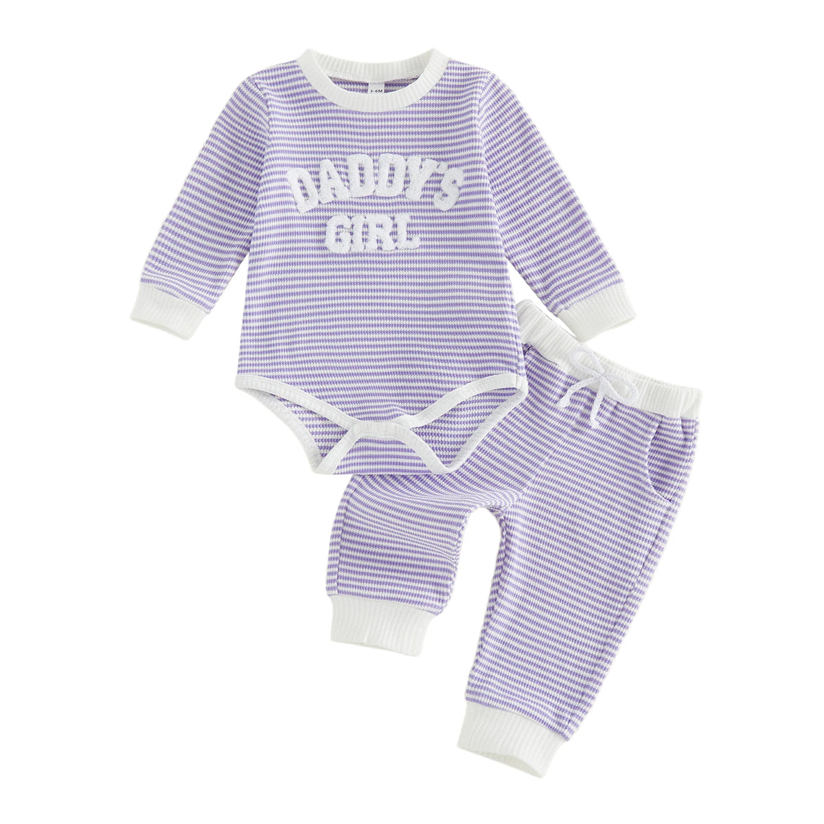 Daddy's Girl Stripey Set | Lilac