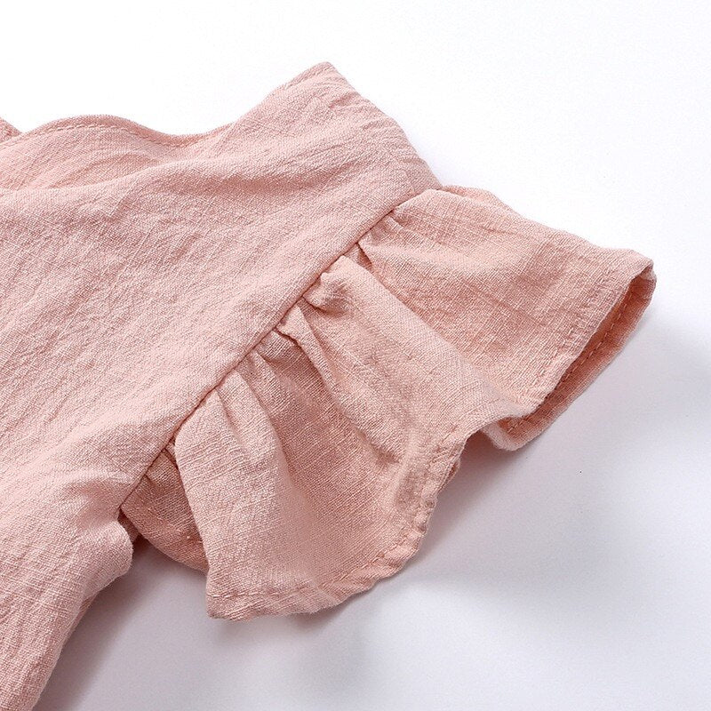 Ruffle Linen Dress | Blush