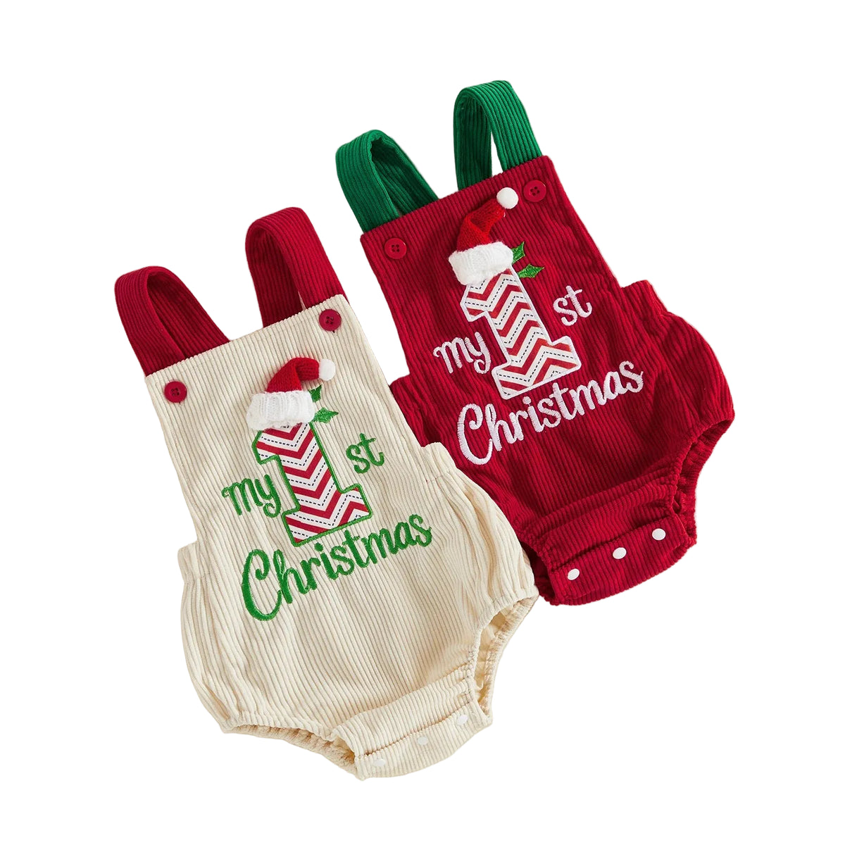 First Christmas Romper | Red or Cream