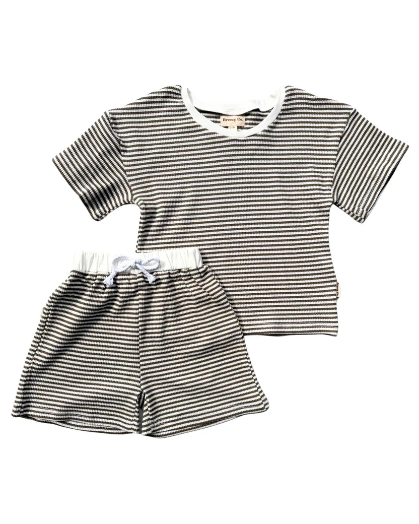 Breezy Co. - Waffle Set | Olive & White
