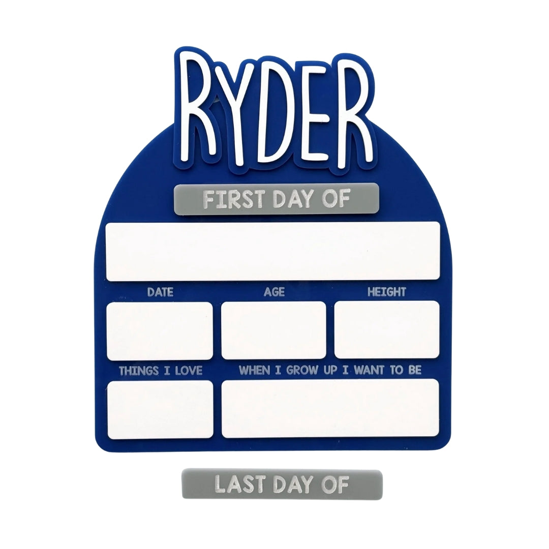 CMC Gold - 3D Acrylic First Day / Last Day Of Board