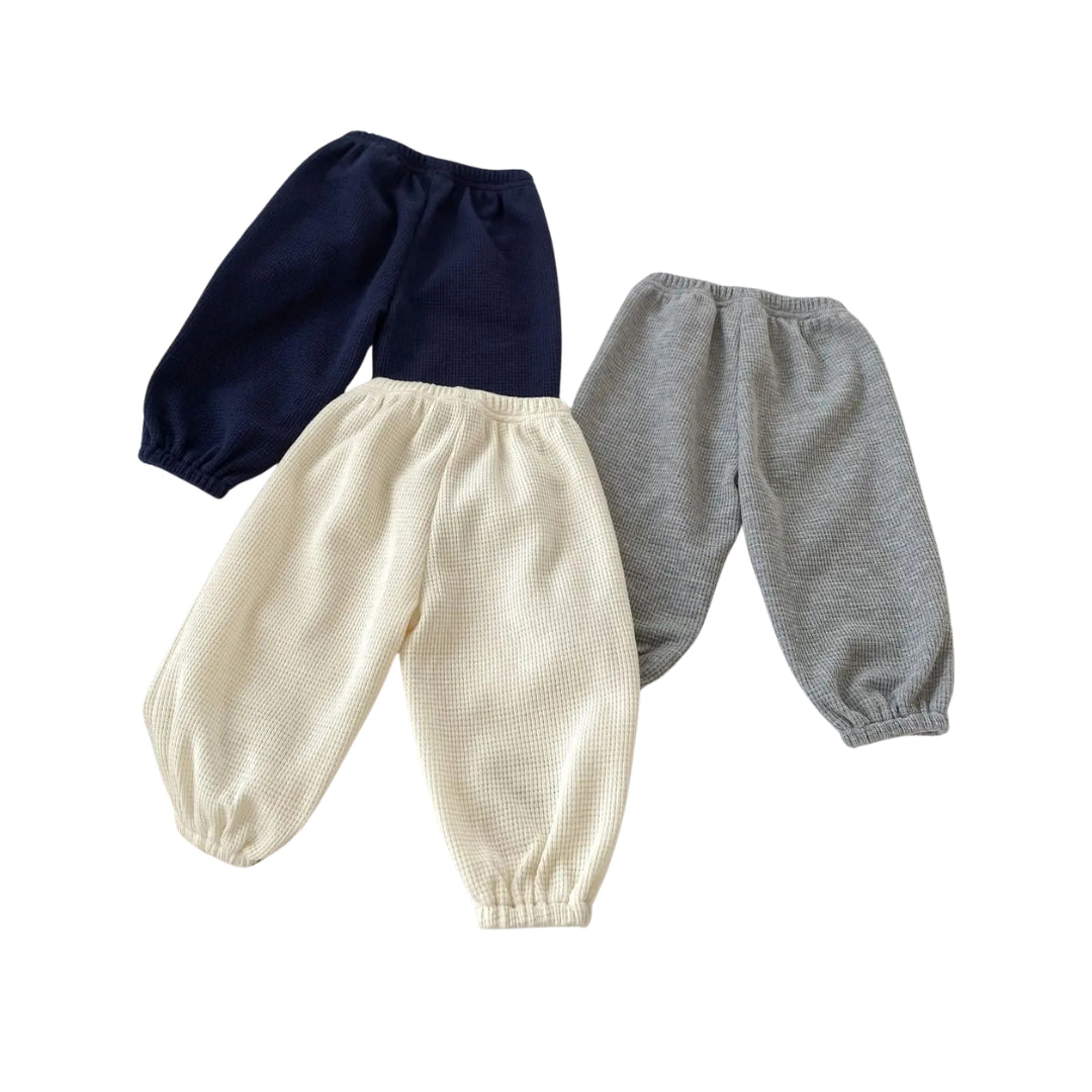 Happy Waffle Trackies | Navy