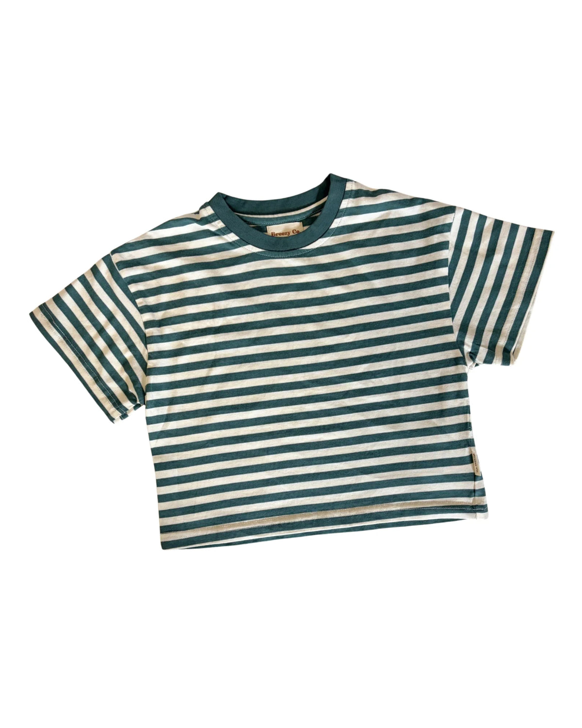 Breezy Co. - Striped Tee | Forrest Green