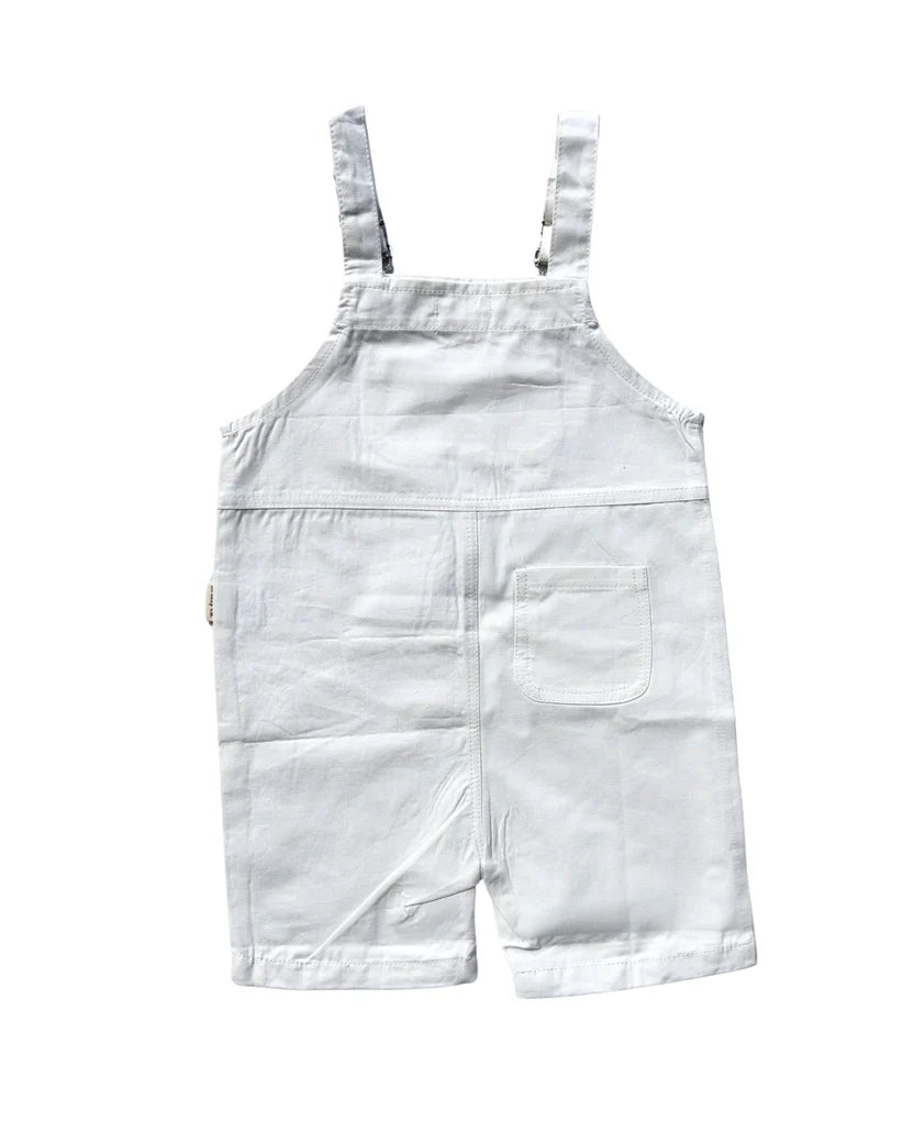 Breezy Co. - Shorts Overalls | White