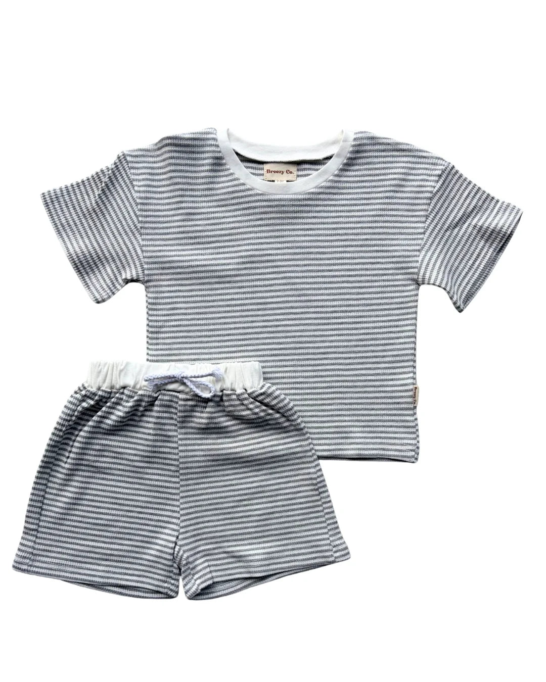 Breezy Co. - Waffle Set | Grey & White