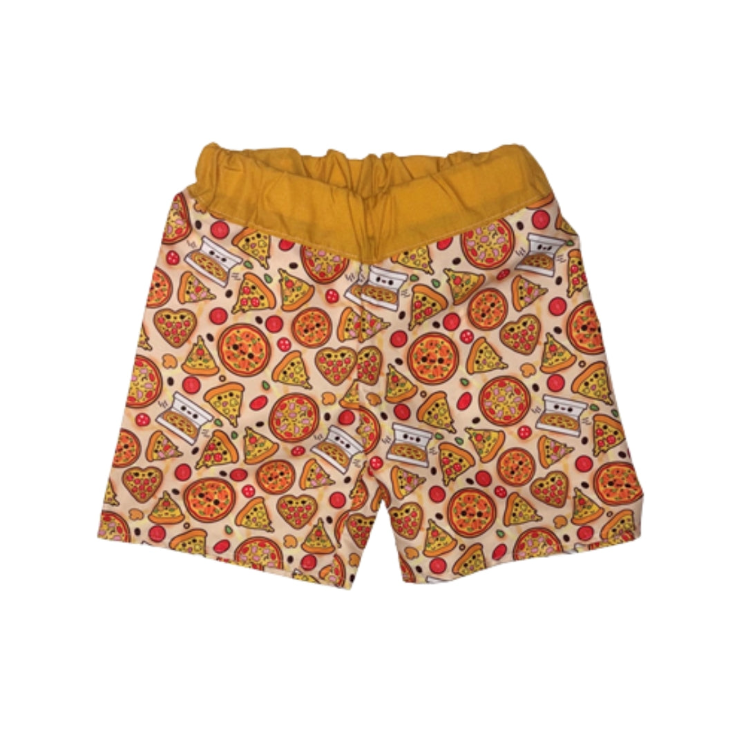 Walandella Designs - Handmade Pizza Party Shorts *CLEARANCE*