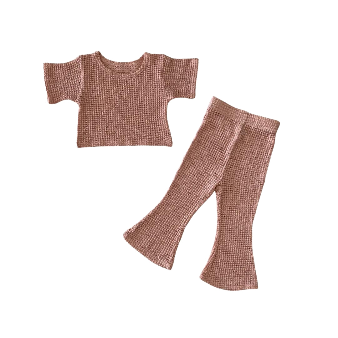 Breezy Co. - Two Piece Flares Set | Dusty Pink