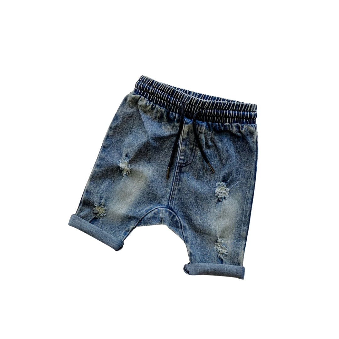 Ballerinas and Boys - Blue Wash Denim Shorts