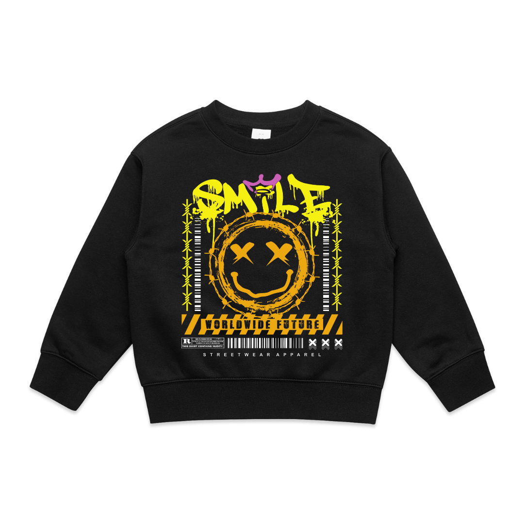 MLW By Design - Smile Vintage Oversized Crew