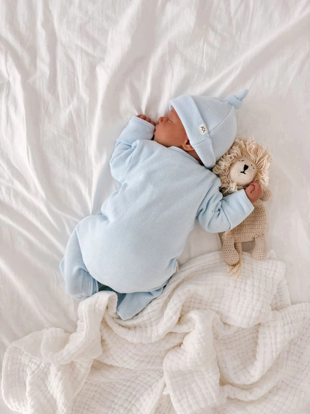 3 Little Crowns - My First Outfit | Onesie & Beanie Set | Baby Blue (Pre-Order Late May)