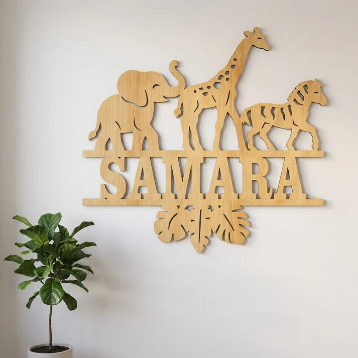 Timber Tinkers - Safari Name Sign