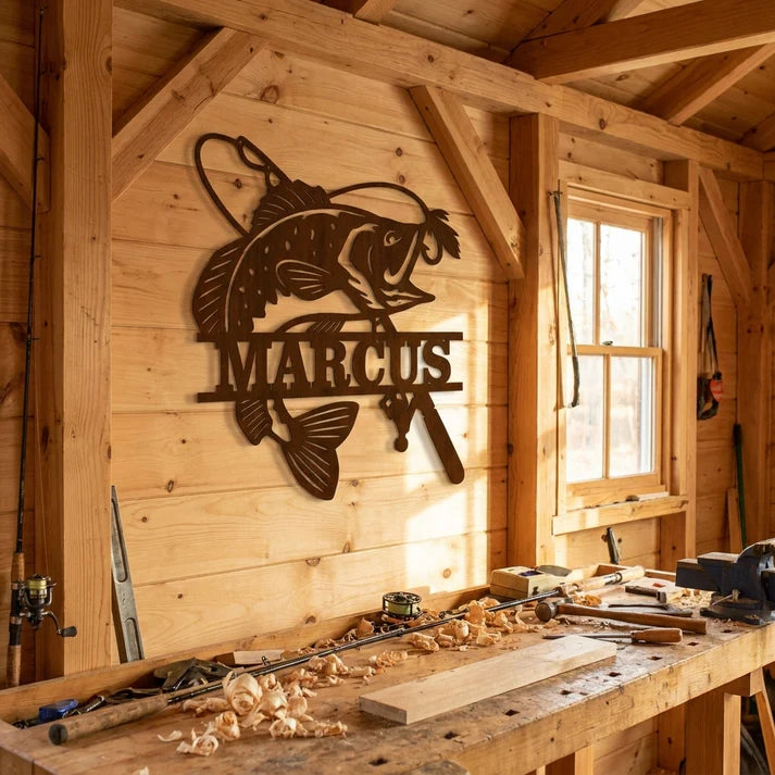 Timber Tinkers - Fishing Name Sign