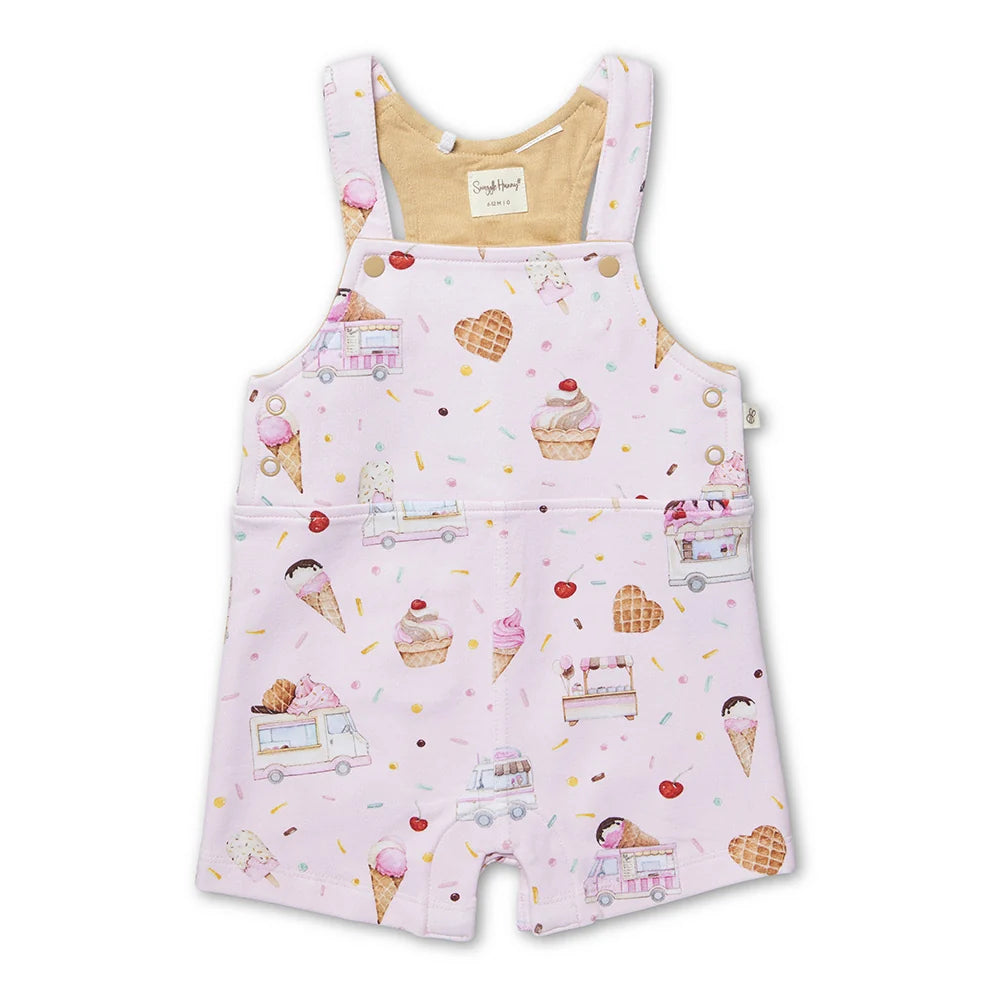 Snuggle Hunny Kids - Snuggle Overall Shorts | Ice Creams