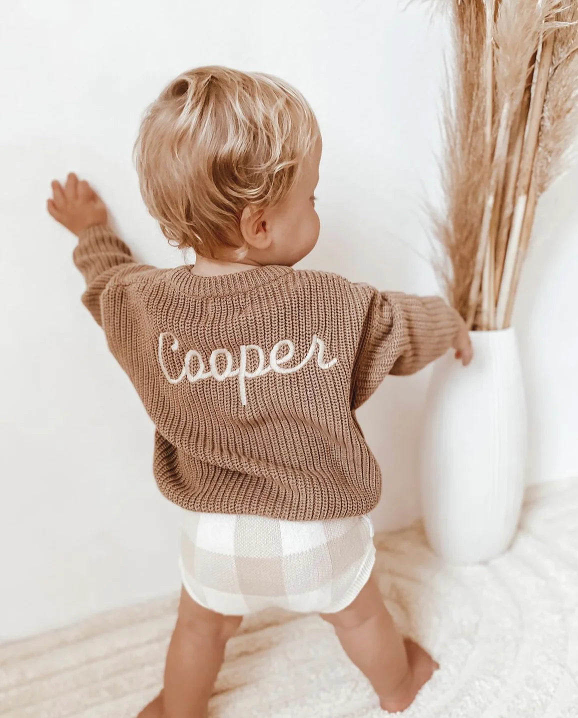 Little Zemi - Knit Jumper Chocolate | Personalised