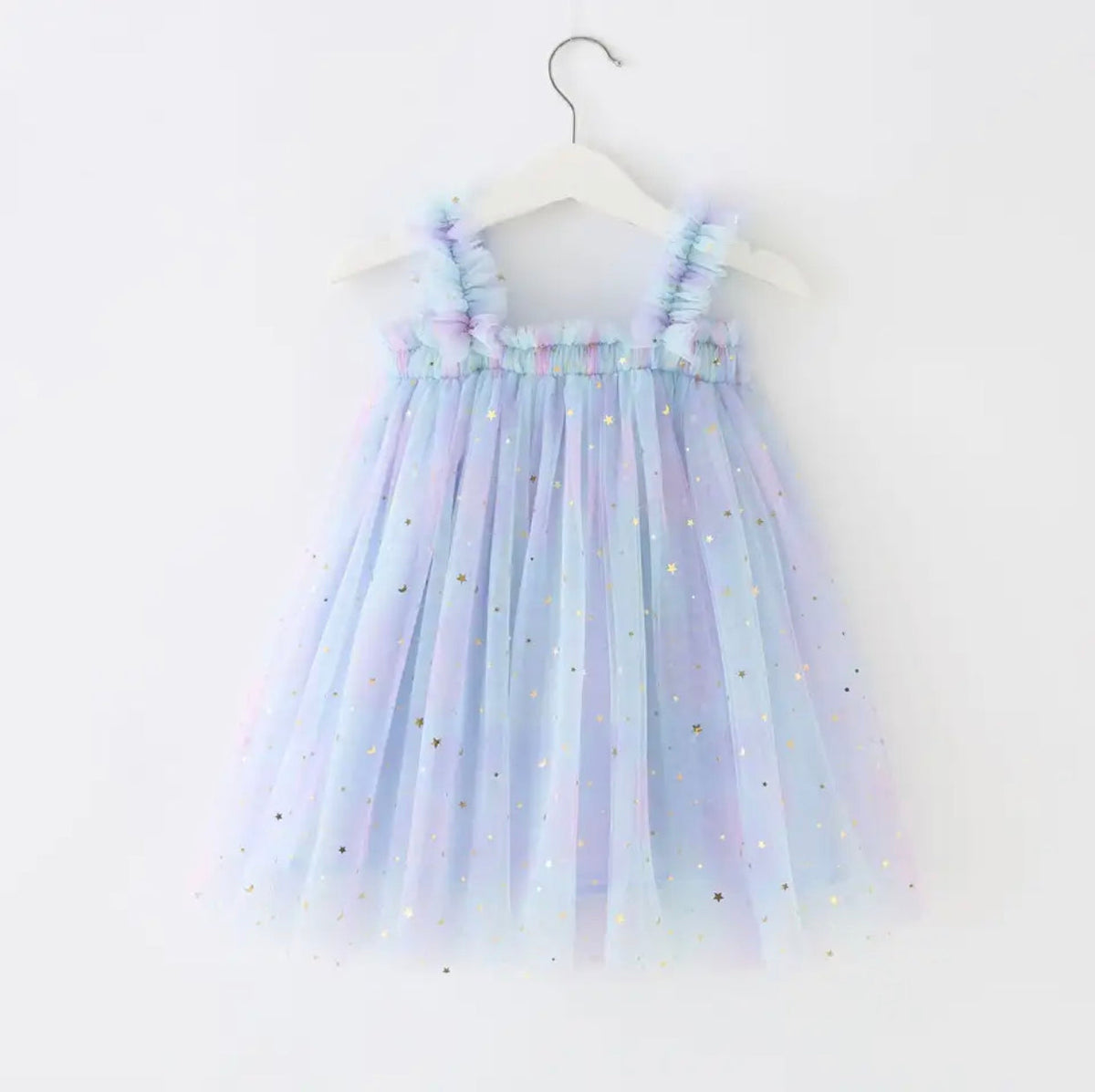 Petticoat Princess - Blue Rainbow Sparkle Dress (CLEARANCE)