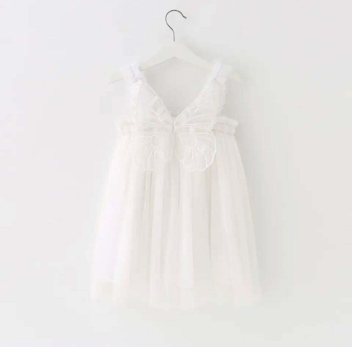 Petticoat Princess - White Butterfly Dress