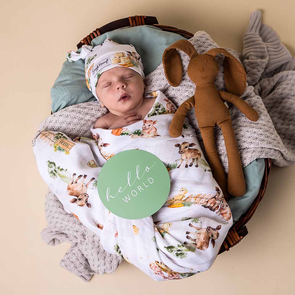 Snuggle Hunny Kids - Reversible Milestone Cards | Farm & Mint