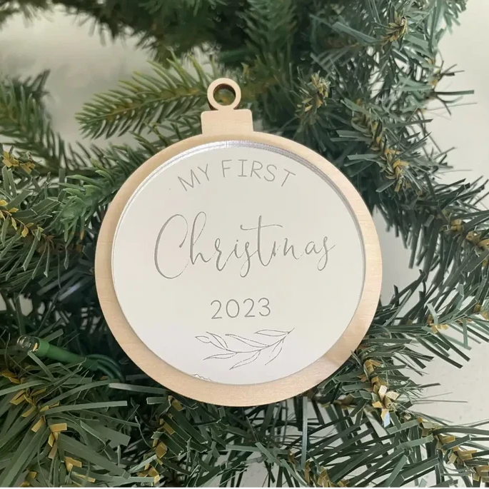 Timber Tinkers - Personalised My First Christmas 3D Ornament