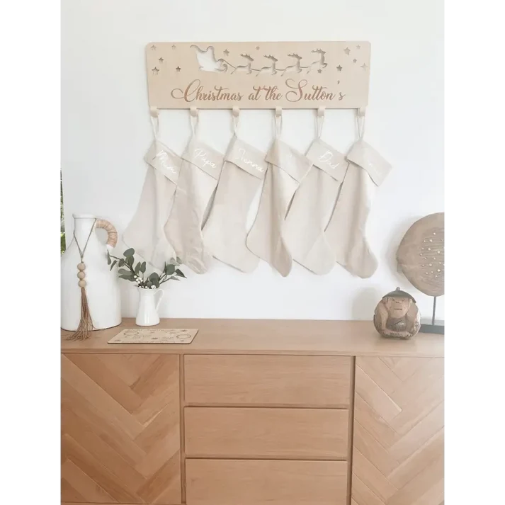 Timber Tinkers - Personalised Velvet Stocking | Various Colours
