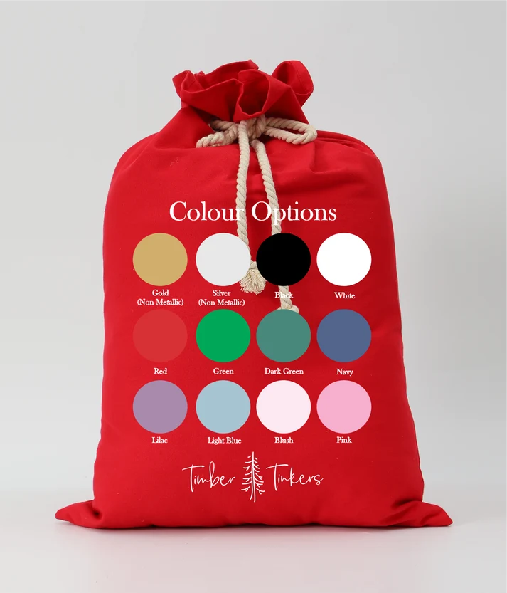 Timber Tinkers - Personalised Velvet Stocking | Various Colours