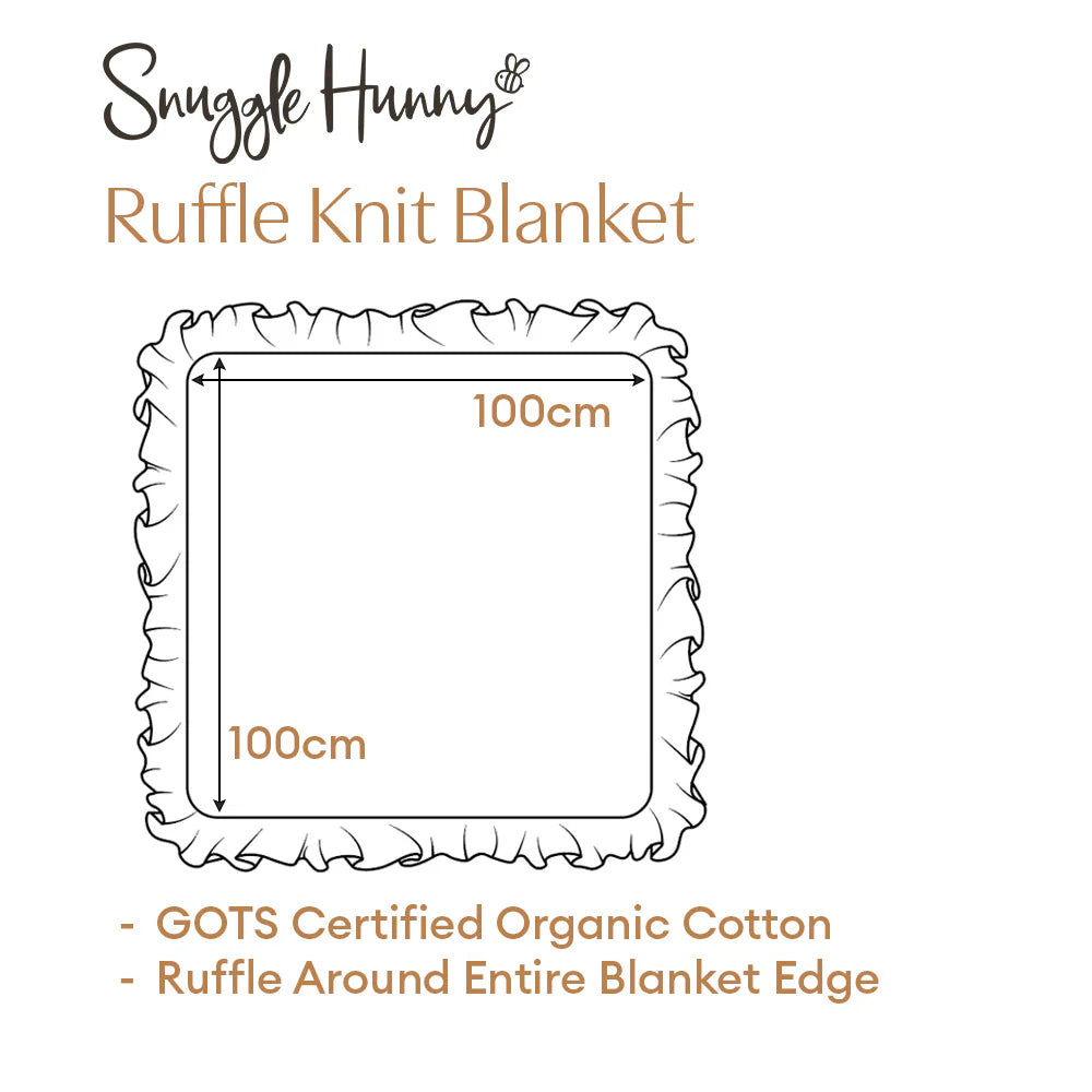 Snuggle Hunny Kids - Ruffle Knit Baby Blanket | Hazelnut