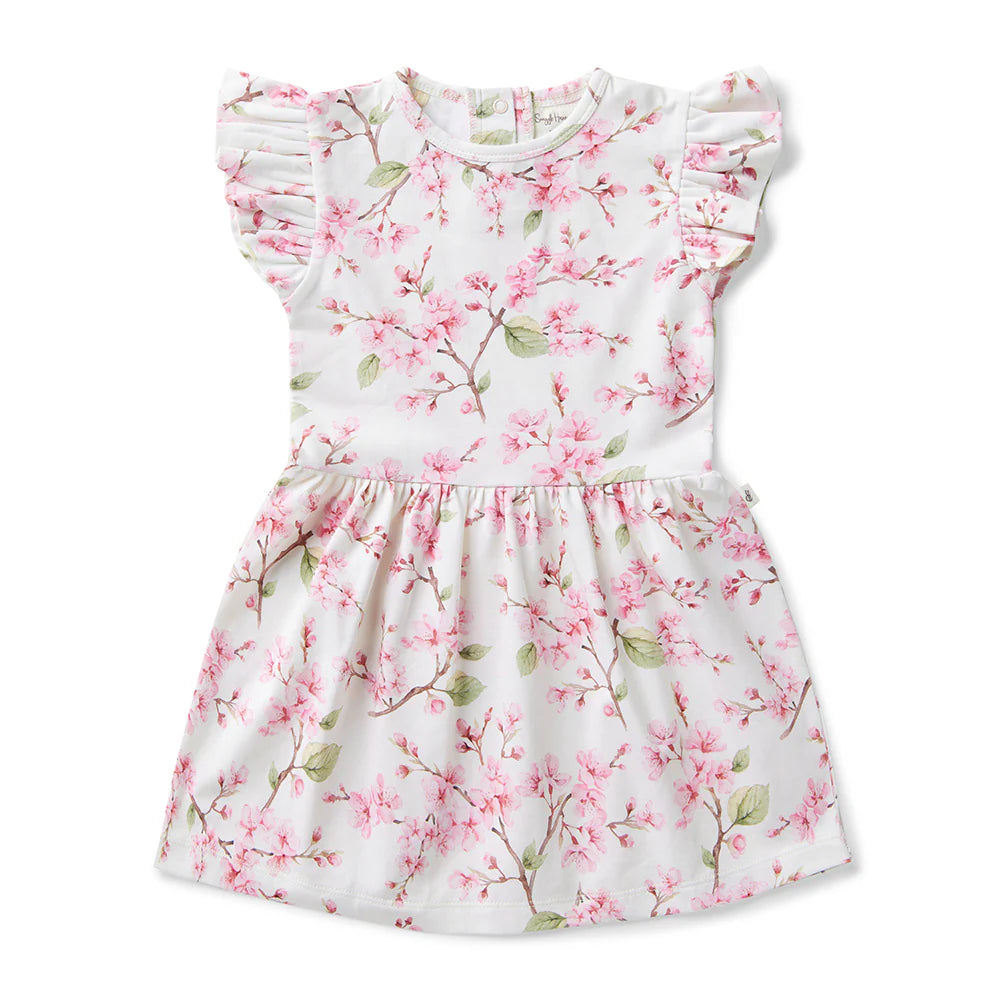 Snuggle Hunny Kids - Organic Dress | Cherry Blossom